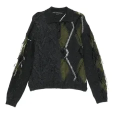 Рубашка поло фактурной вязки