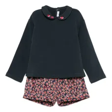 Комплект из топа и шортов с цветочным принтом