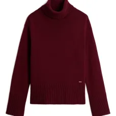 Свитер в рубчик с высоким воротником