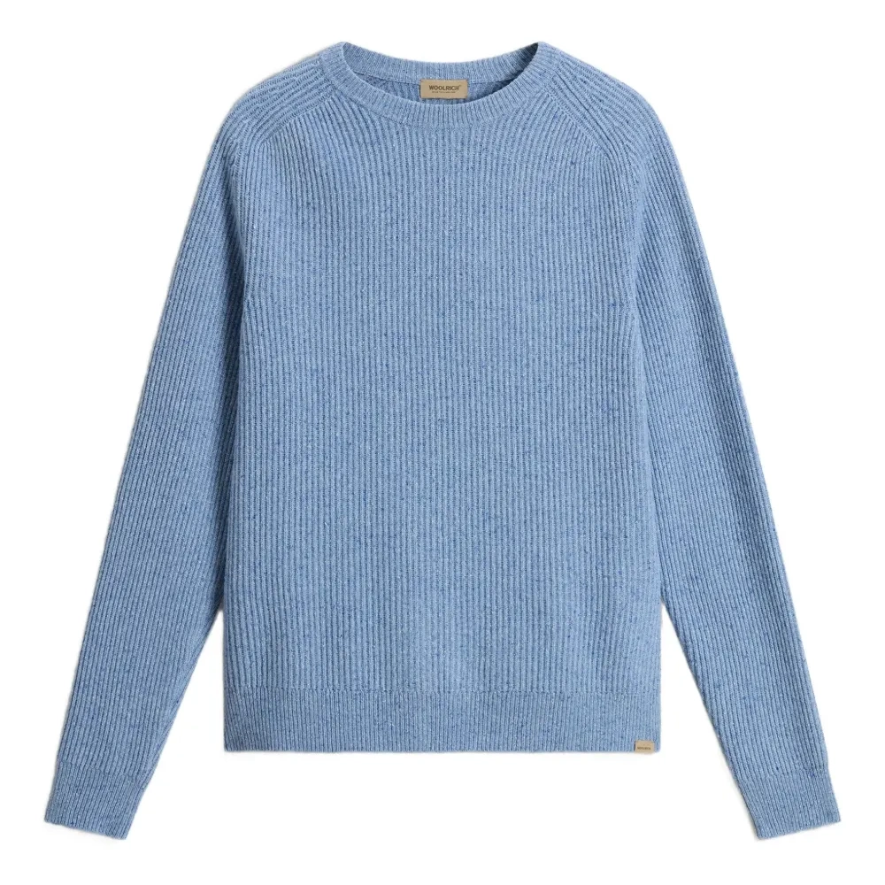 Свитер в рубчик с круглым вырезом