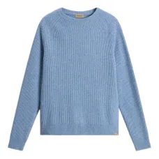 Свитер в рубчик с круглым вырезом