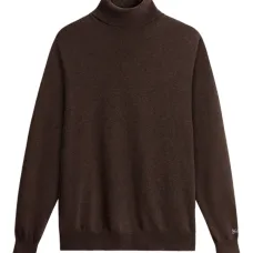 Шерстяной свитер с высоким воротником