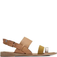 Босоножки Freya Beige с ремешком на пятке