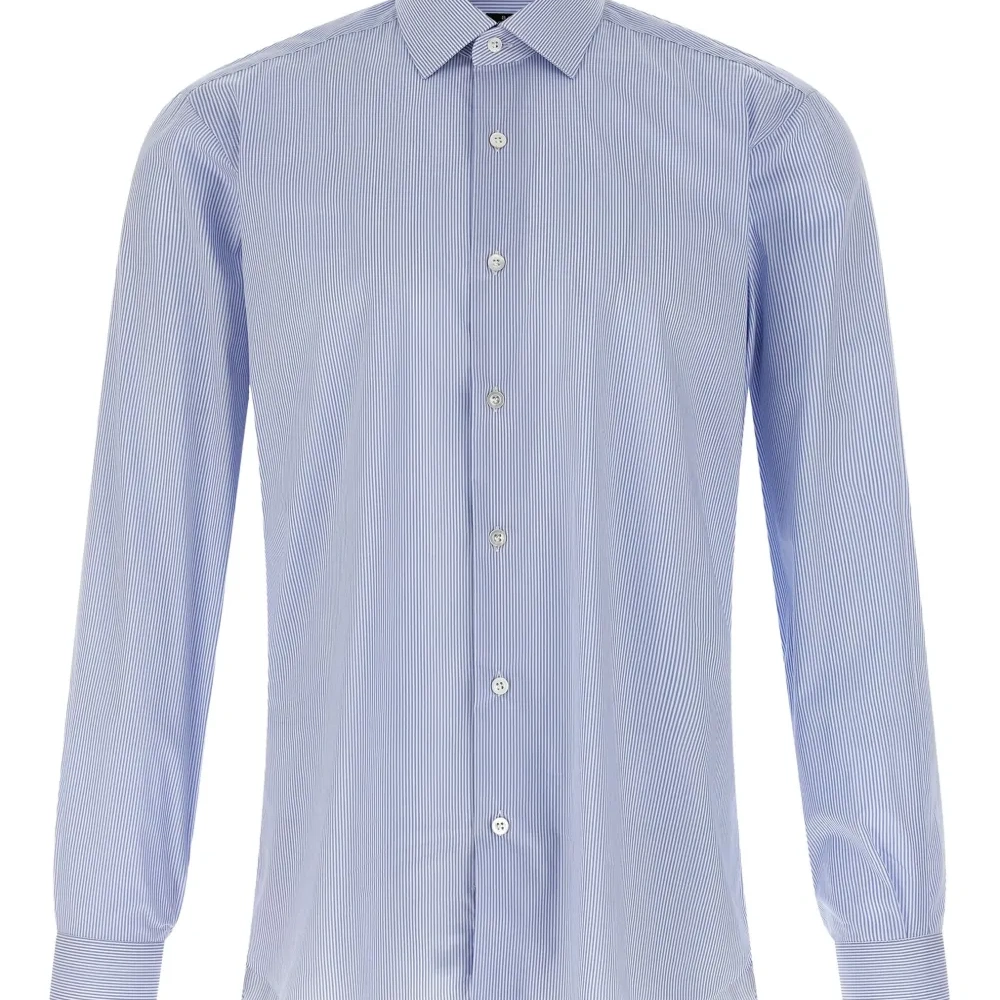 Полосатая рубашка со складками