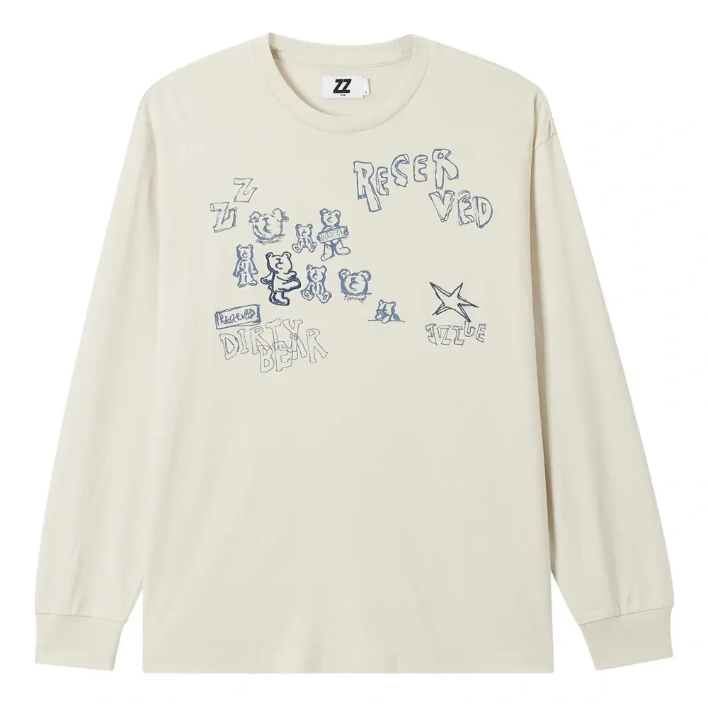 Футболка с длинными рукавами и принтом