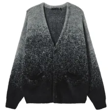 Кардиган с эффектом омбре