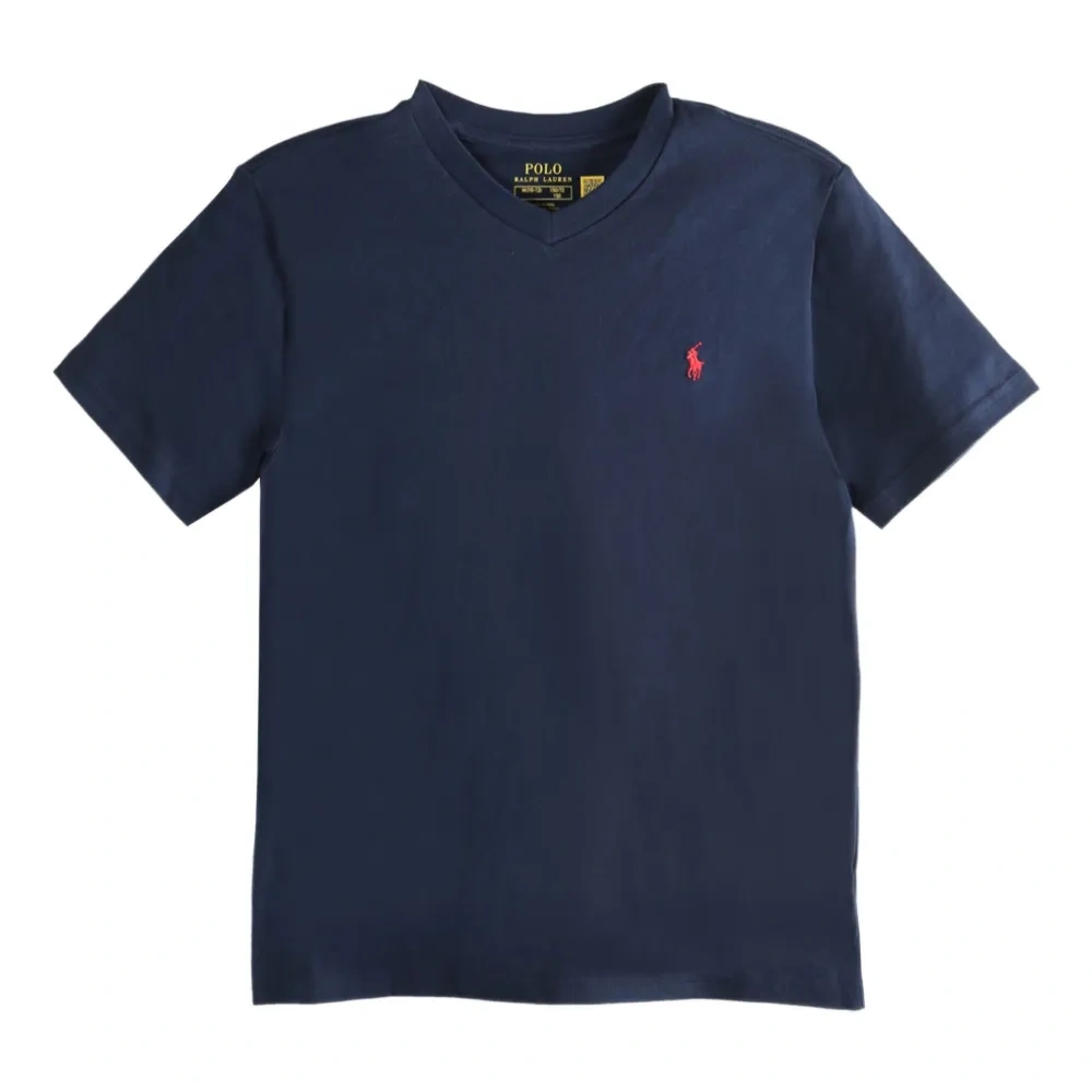 Футболка с V-образным вырезом и короткими рукавами