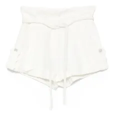 Льняные шорты с поясом