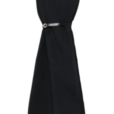 Платье мини с поясом и овальной пряжкой