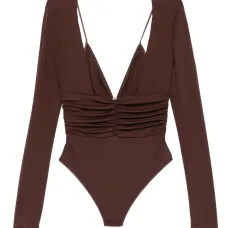 Боди с длинными рукавами и сборками Боди с длинными рукавами и сборками