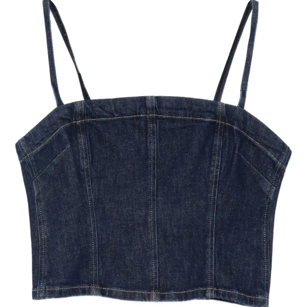 Джинсовый топ на бретелях