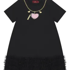 Платье с оборками и принтом