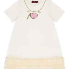 Платье с оборками и принтом