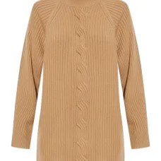 Джемпер с косами и высоким горлом