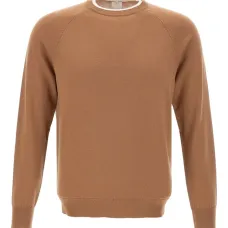 Шерстяной свитер с подолом в рубчик