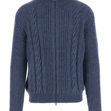 Кардиган фактурной вязки на молнии