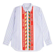 Рубашка в полоску с логотипом