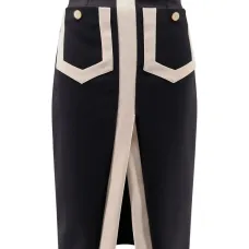 Юбка-карандаш длины миди со вставками