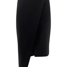 Юбка миди асимметричного кроя с кристаллами