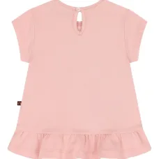 Футболка с оборками и принтом