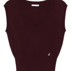 Шерстяной жилет с V-образным вырезом