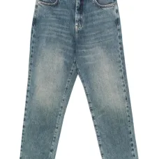 Прямые джинсы с завышенной талией