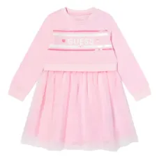 Платье-толстовка со вставкой из тюля