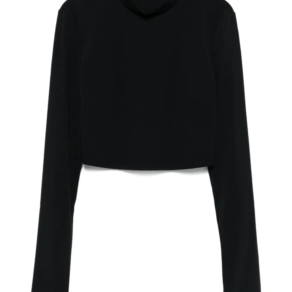 Топ с высоким воротником и длинными рукавами