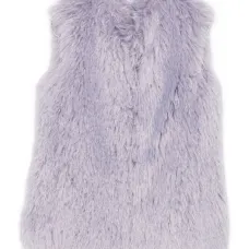 Меховой жилет с круглым вырезом