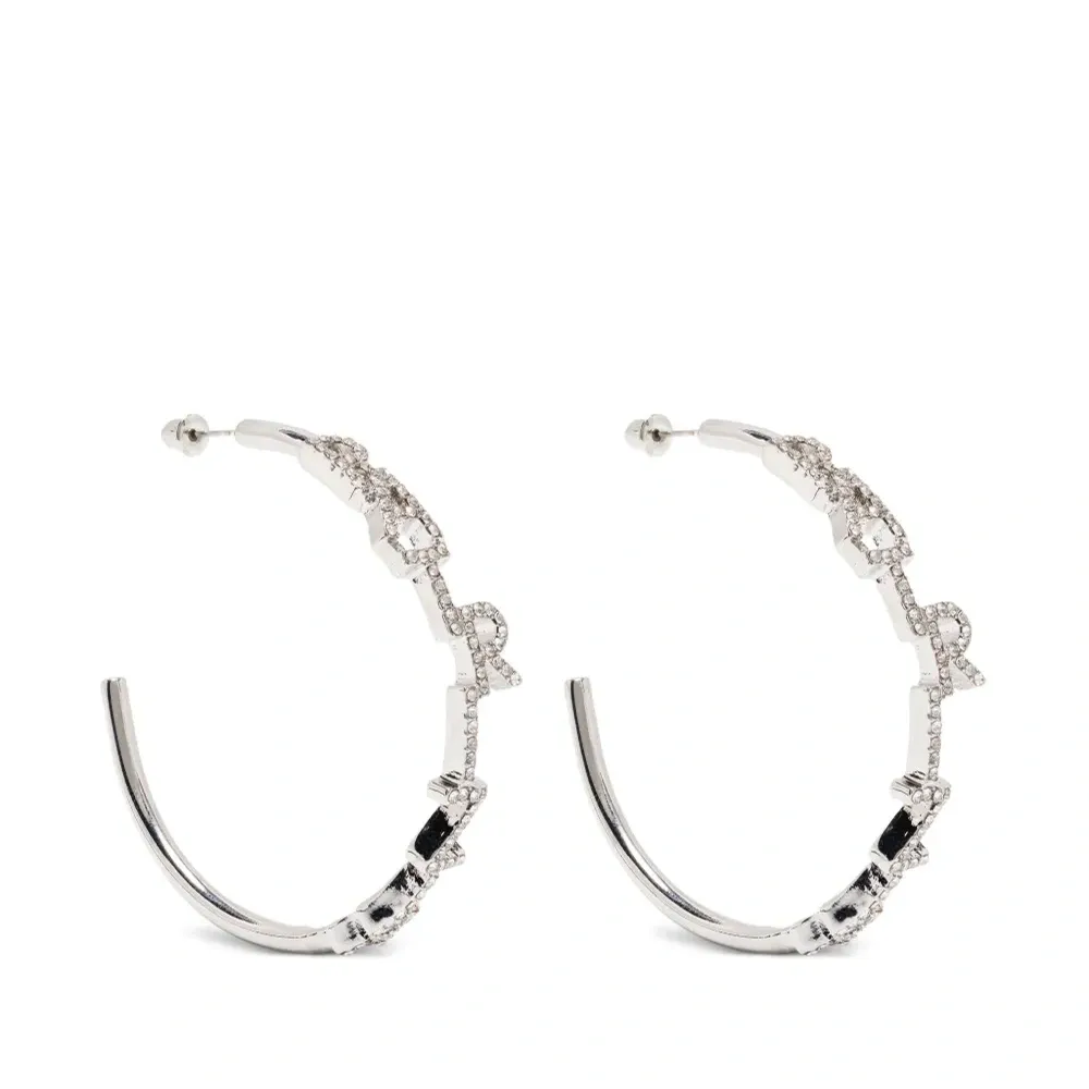 Серьги-кольца с кристаллами Серьги-кольца с кристаллами