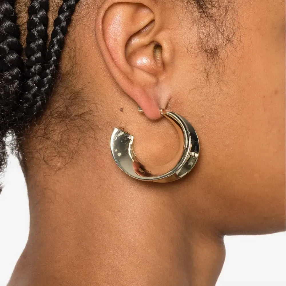 Серьги-кольца Waves