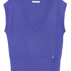 Шерстяной топ с V-образным вырезом