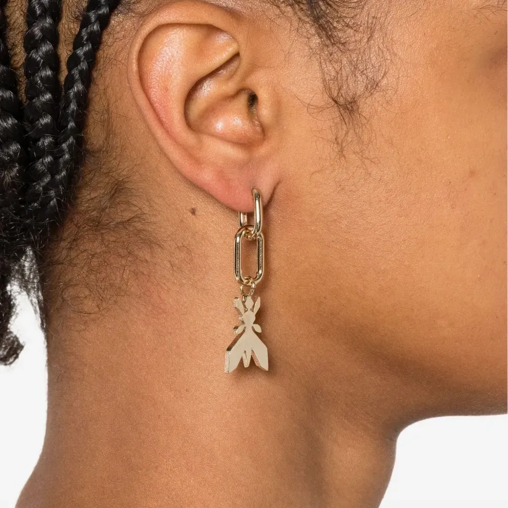 Серьги-кольца Double Chain с подвесками Серьги-кольца Double Chain с подвесками