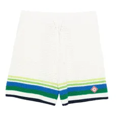 Вязаные шорты с полосатыми деталями Вязаные шорты с полосатыми деталями