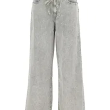 Широкие джинсы с поясом