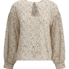 Шелковая блузка с цветочным принтом Шелковая блузка с цветочным принтом