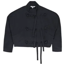 Шерстяной жакет с завязками