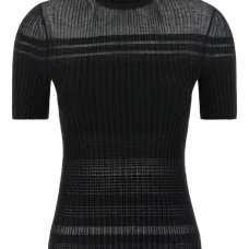 Футболка в рубчик с круглым вырезом