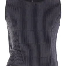 Плиссированный топ без рукавов