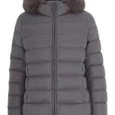 Стеганая куртка с капюшоном