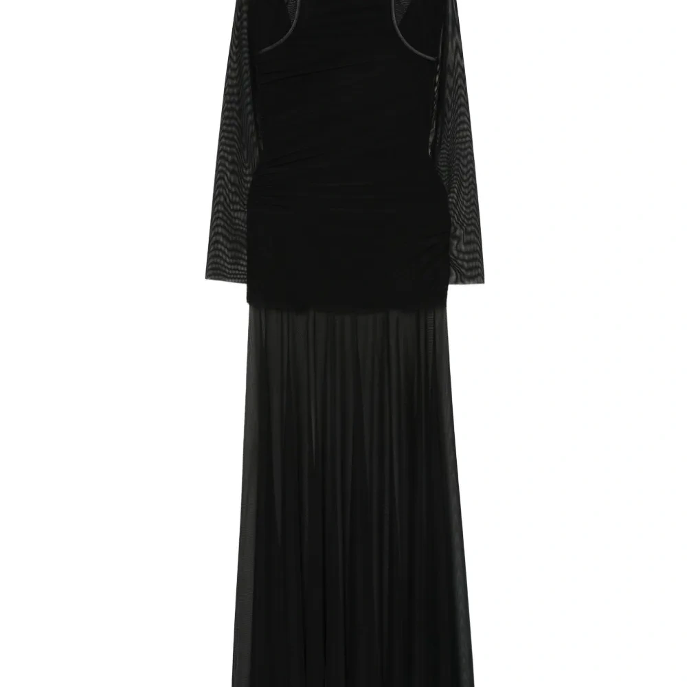 Полупрозрачное платье макси