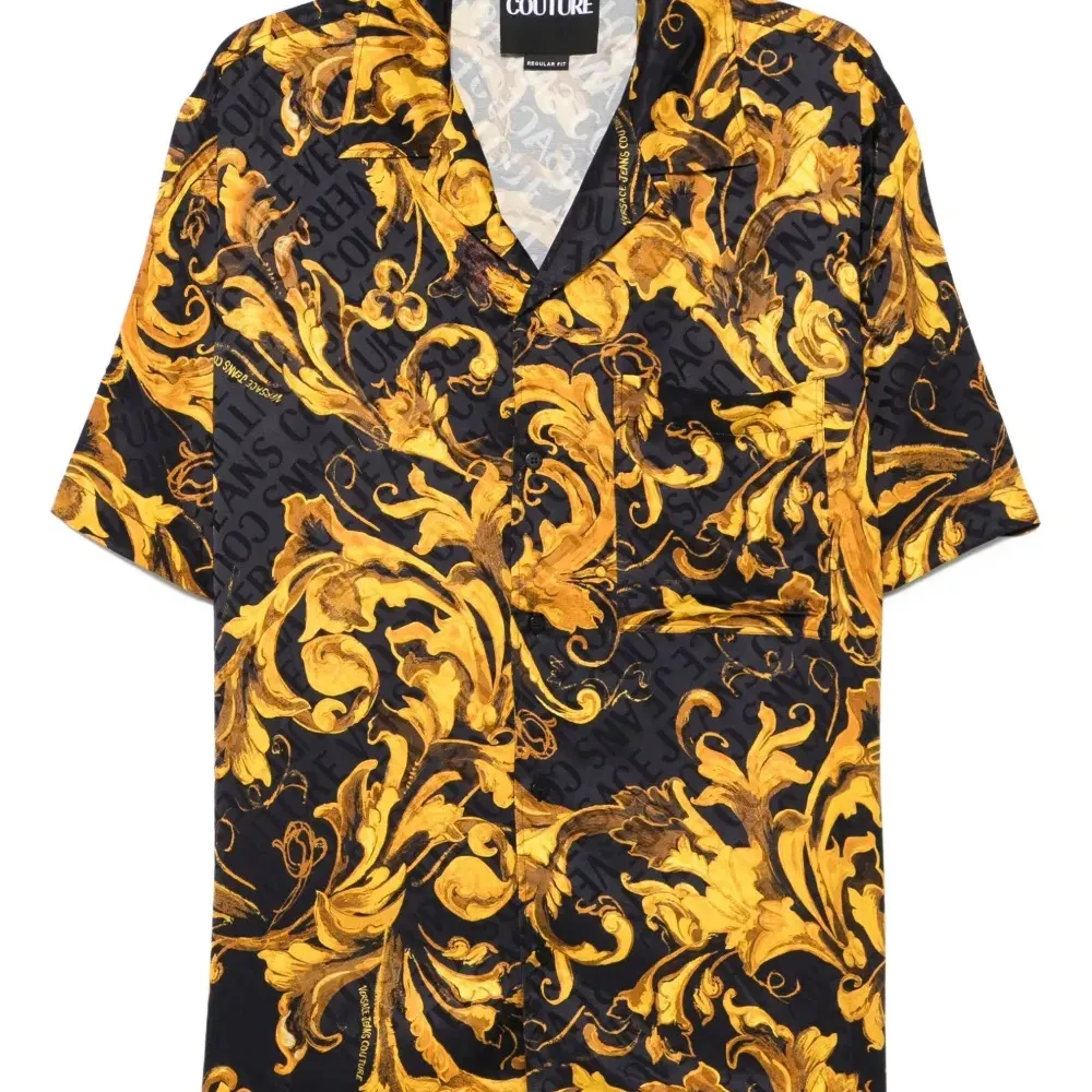 Рубашка с короткими рукавами и принтом Barocco