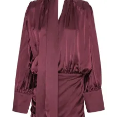 Платье мини с V-образным вырезом