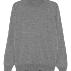 Шерстяной свитер с высоким воротником