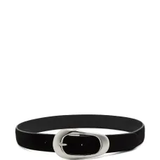 Замшевый ремень с овальной пряжкой