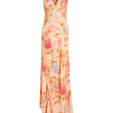 Асимметричное платье Sofia с цветочным принтом и V-образным вырезом