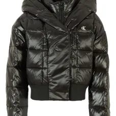 Стеганая куртка с капюшоном