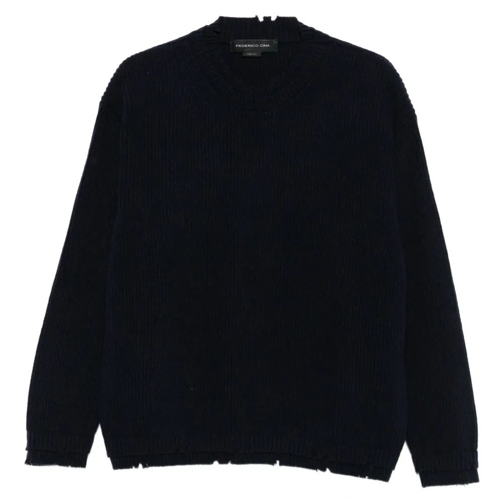 Шерстяной свитер с круглым вырезом