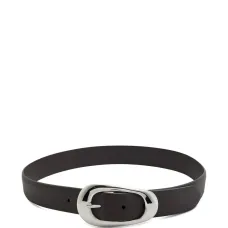 Узкий ремень с овальной пряжкой