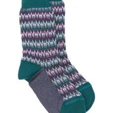 Носки с узором зигзаг